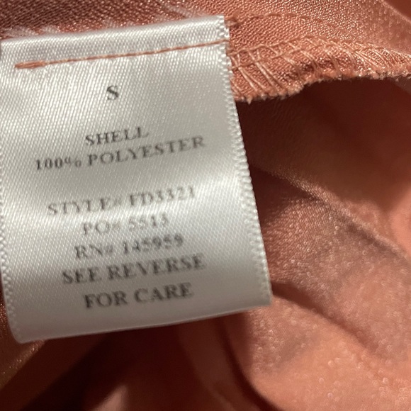 Vici Rose Gold Pleated Midi Dress Sz Small - Picture 5 of 7